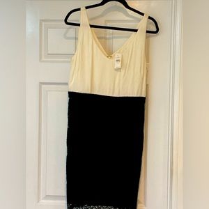 Black & Ivory Lace Cocktail Dress